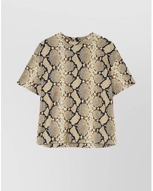 Jil Sander Cotton Oversized Animal-Print T-Shirt - Natural
