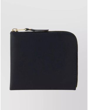 Comme des Garçons Leather Zip Wallet - Blue