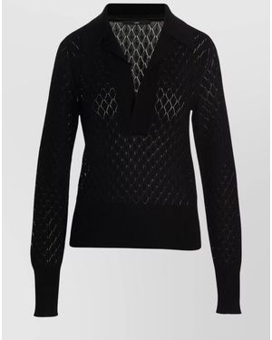 SAPIO Knit Polo Shirt - Black