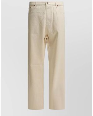 Valentino Denim Straight-Leg Trousers - Natural
