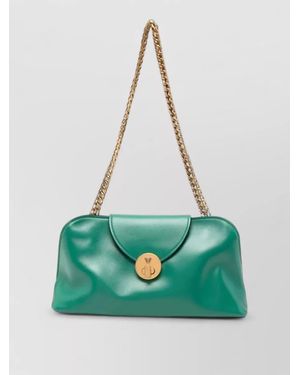 Versace Na Lamb Leather Clutch Bag - Green