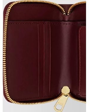 A.P.C. Leather Zip Wallet - Purple