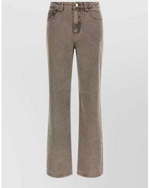 ROTATE BIRGER CHRISTENSEN Denim Straight-Leg Jeans - Grey