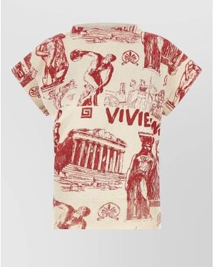 Vivienne Westwood Justine Collared Graphic Print Relaxed Top - Pink
