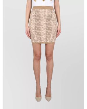 Balmain Mini Skirt - Natural