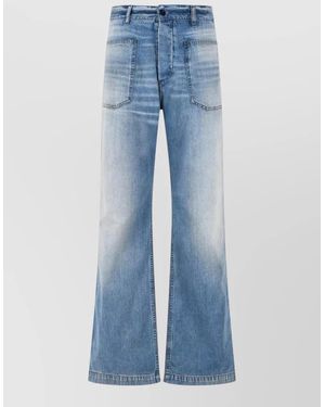 Acne Studios High Waist Wide Leg Denim Jeans - Blue