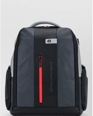Piquadro Leather Backpack - Blue