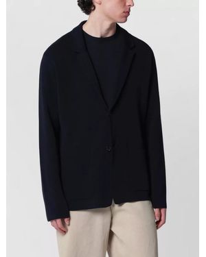 Roberto Collina Coat Front Pockets Notched Lapel Design - Blue