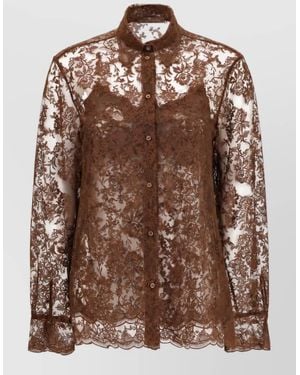 Ermanno Scervino Polyester Shirt - Brown