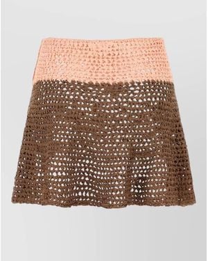 Loewe Crochet Mini Skirt Ibiza Style - Brown