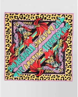 Dolce & Gabbana Cotton Printed Square Scarf - Black