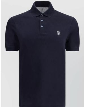 Brunello Cucinelli Cotton Polo Shirt - Blue
