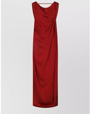 Maison Margiela Silk Maxi Dress - Red