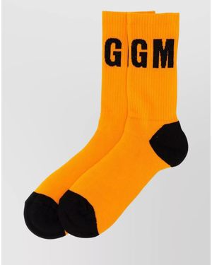 MSGM Logo Socks - Orange