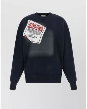 Jean Paul Gaultier 'The Label' Crew Neck Sweatshirt - Blue