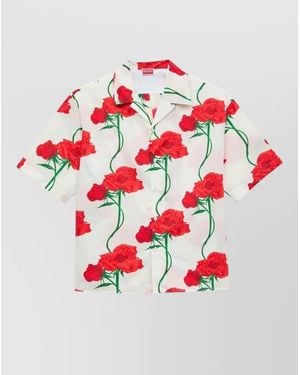 KENZO Printed Short-Sleeve Hawaiian Shirt - White