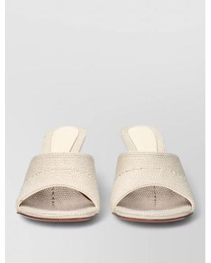 AMINA MUADDI Fabric Mules - Natural