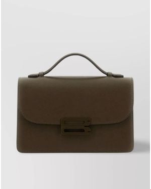 Victoria Beckham Mini Dorian Leather Shoulder Bag - Brown