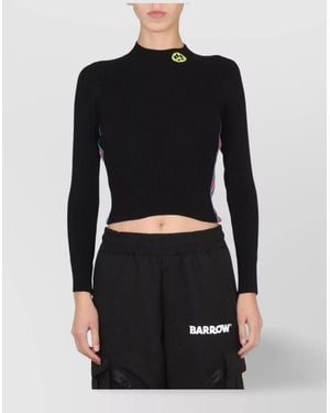 Barrow Logo Half-Neck Sweatshirt - Black
