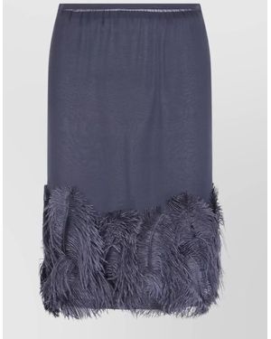 Semicouture Silk Pencil Skirt - Blue