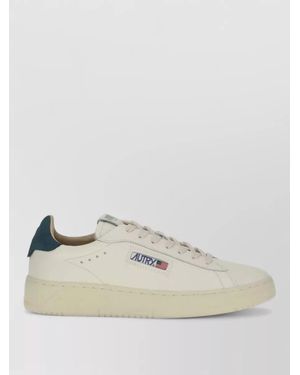 Autry Leather Low-Top Lace-Up Trainers - Natural