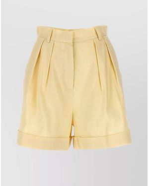 ANDAMANE 'Rina' High Waist Bermuda Shorts - Yellow