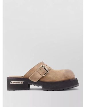 Balenciaga Venom Mules Suede Leather Chunky Sole - Black