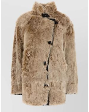 Isabel Marant Lamb Fur Coat - Natural