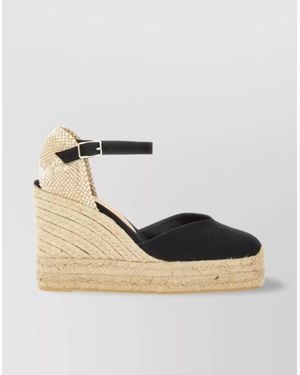 Castañer "Chiarita" Espadrille Wedge Heel Buckle Detail - Blue