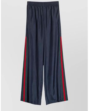 Gucci Silk Oversized Shorts - Blue