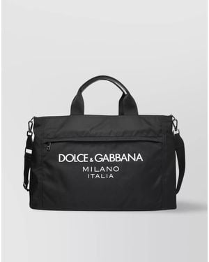 Dolce & Gabbana Logo-Print Nylon Holdall - Black