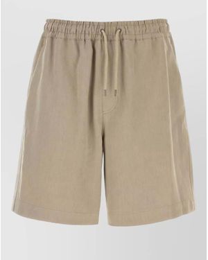 Giorgio Armani Linen Chino Shorts - Natural