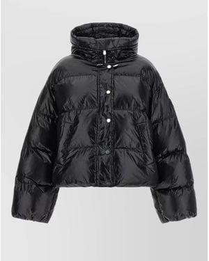 Pinko Impasto Hooded Down Jacket Quilted Texture - Black