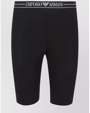 Emporio Armani Logo Waist Elasticated Shorts - Black