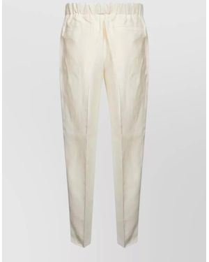 Laneus Shorts Tapered Leg Side Pocket - White