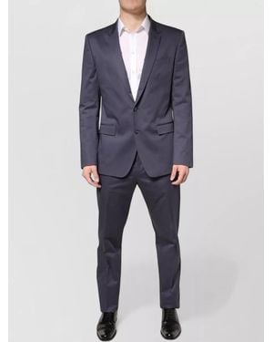 Dolce & Gabbana Cotton Single Breasted Martini 2 Piece Suit - Blue