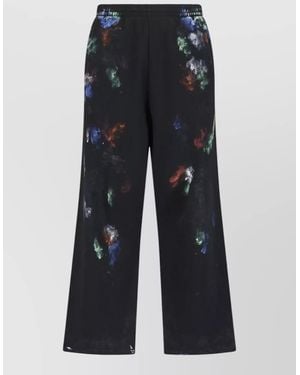 Balenciaga Straight Shorts Allover Print Side Pockets - Blue