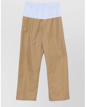 Dries Van Noten Pablo Tailored Trousers Two Tone Design - Natural