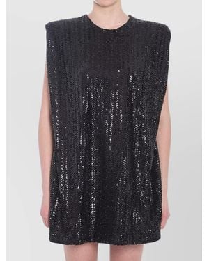 Golden Goose Sequined Strapless Mini Dress - Blue