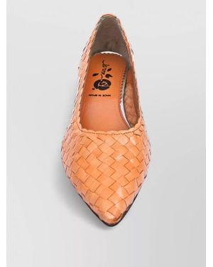 LA ROSE Wooden Court Shoes - Orange