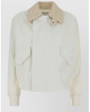 Bottega Veneta Cotton Bomber Jacket - White