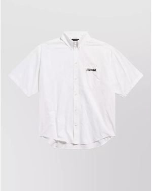 Balenciaga Oversized Cotton Shirt - White
