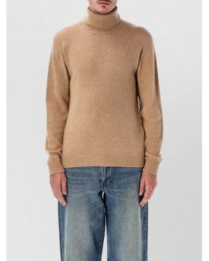 Roberto Collina Knit Jumper Long Sleeves Ribbed Turtleneck Hem - Blue