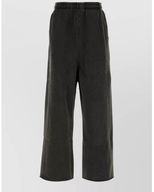 Entire studios Cotton Wide-Leg Sweatpants - Black