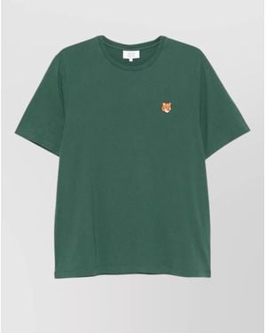 Maison Kitsuné Cotton Short-Sleeve T-Shirt - Green