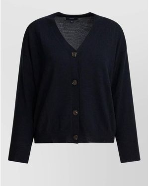Soeur Merino Wool Cardigan - Blue