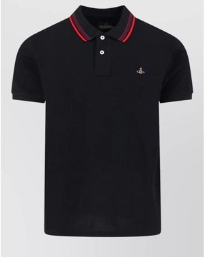 Vivienne Westwood Polo Collar T Shirt Short Sleeves - Black