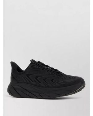 Hoka One One Rubber Lace-Up Trainers - Black