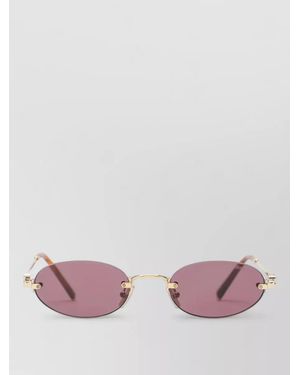 Miu Miu Metal Frame Oval Sunglasses Adjustable Nose Pads - Pink