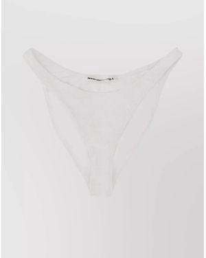 水着・ラッシュガード alexander wang swimwear top white Alexander Wang White Logo Elastic Bikini Halter Top